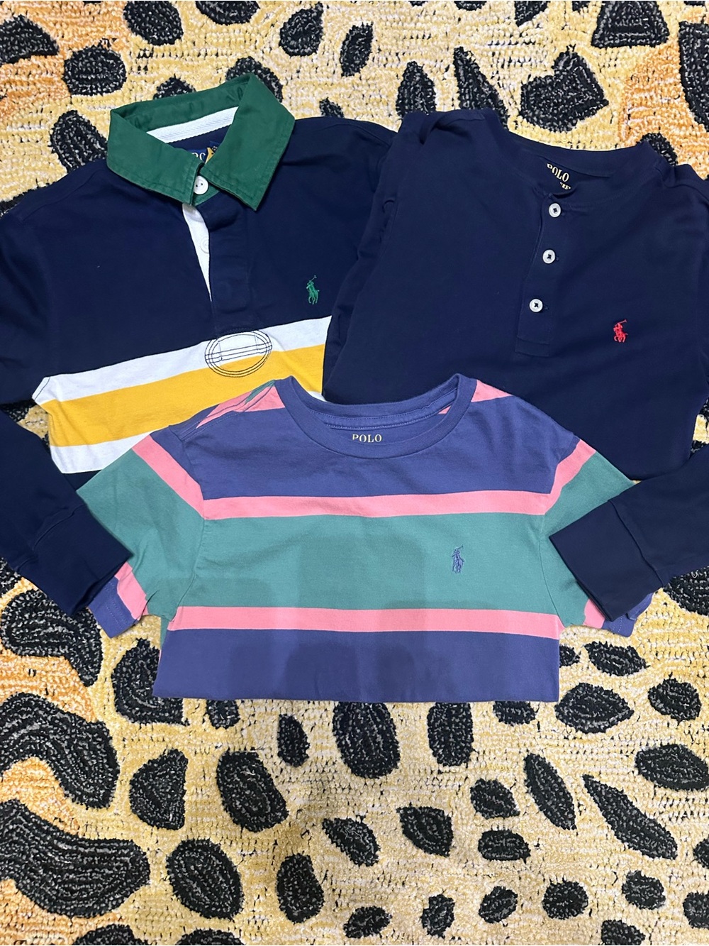 Polo by Ralph Lauren Kids Striped Cotton Tee - Blue/Green/Pink
